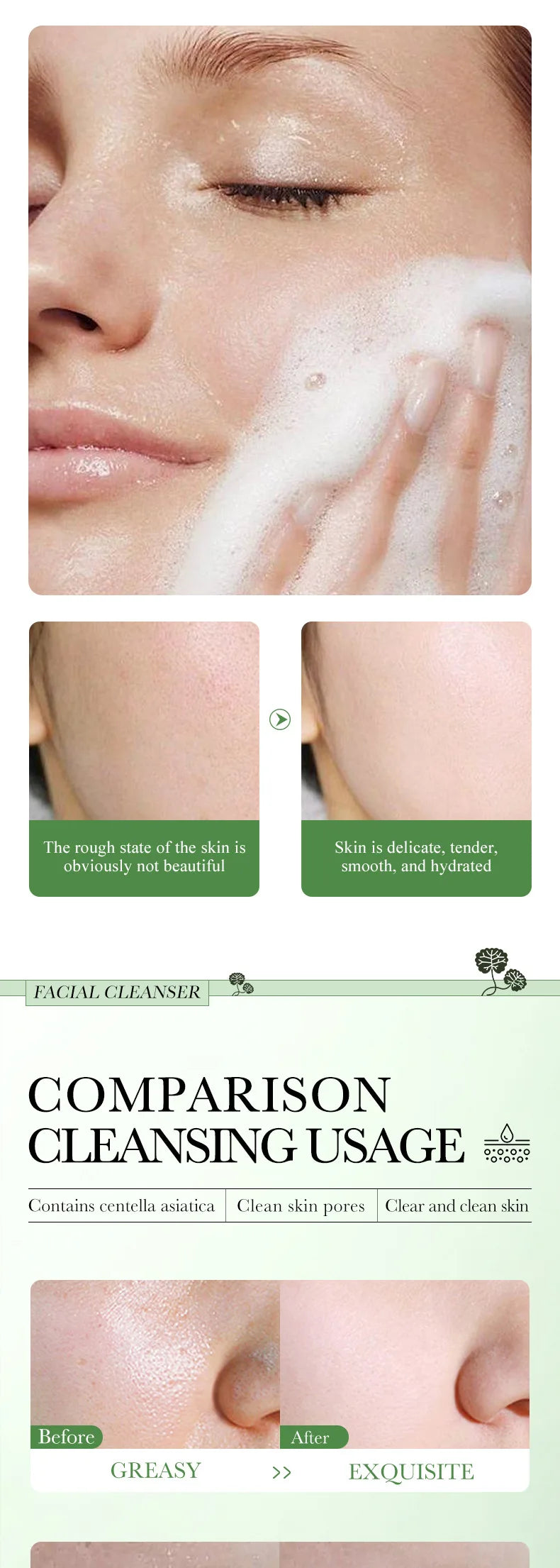 Limpiador Facial BIOAQUA Centella Asiática Control Grasa 100g