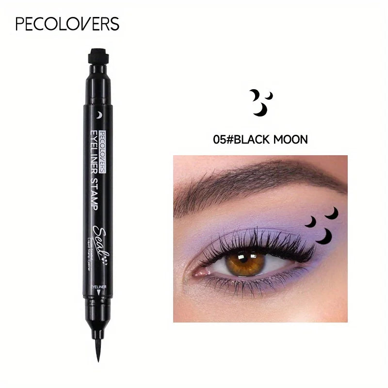 Delineador Plumón con Timbre Cat Eye Doble Punta a Prueba de Agua