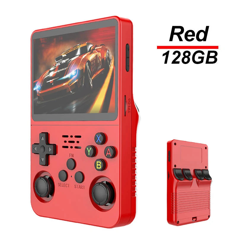 Consola Retro Portátil R36S 128GB | 3.5” IPS, 20 Emuladores, 15.000 Juegos, Batería 3200mAh