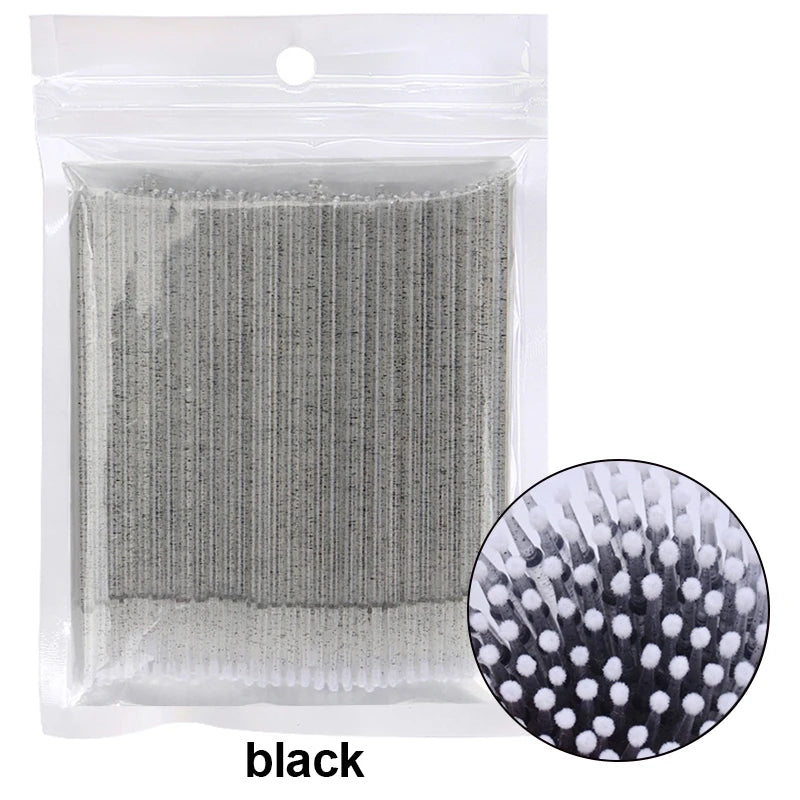 Pack 100 Microbrush para Limpieza de Extensiones de Pestañas