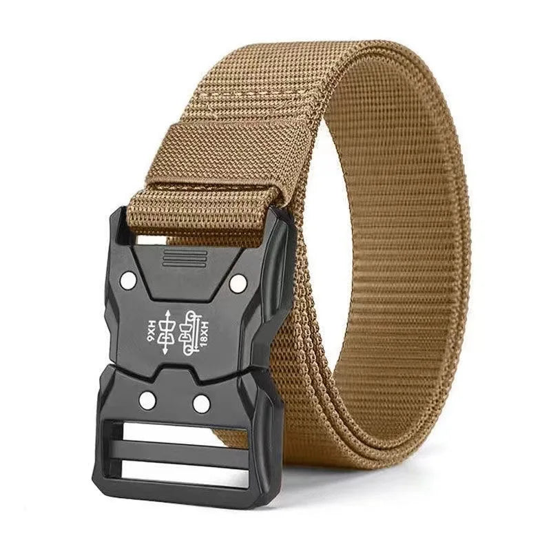 Cinturón Táctico de Nylon con Hebilla Plástica “Orejas Rojas” – Militar, Entrenamiento y Outdoor