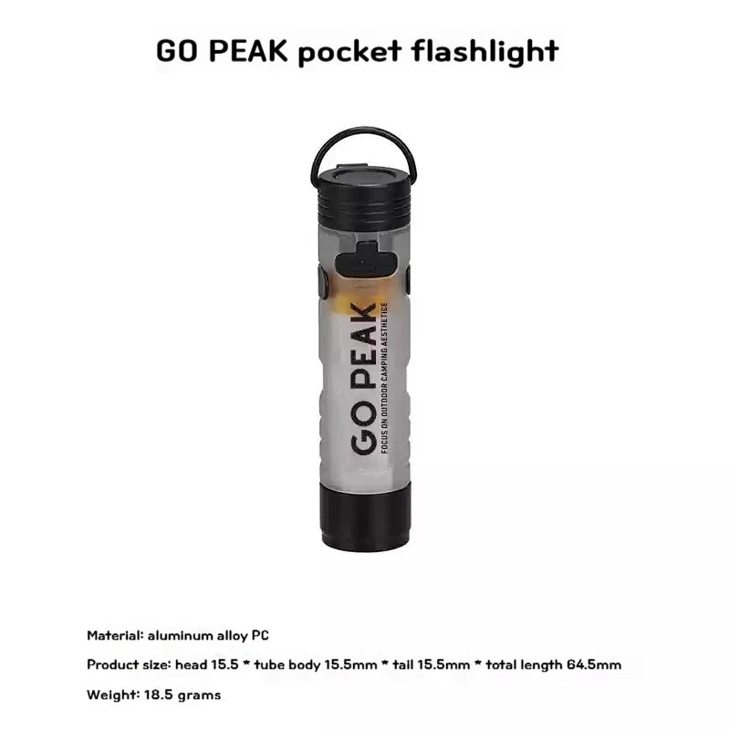 Linterna Mini de Bolsillo Gopeak 300 lm – Recargable con Clip y Zoom
