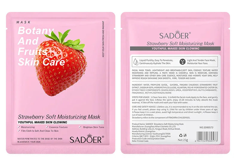 Pack 8 Mascarillas Faciales Coreanas Hidratantes y Reafirmantes