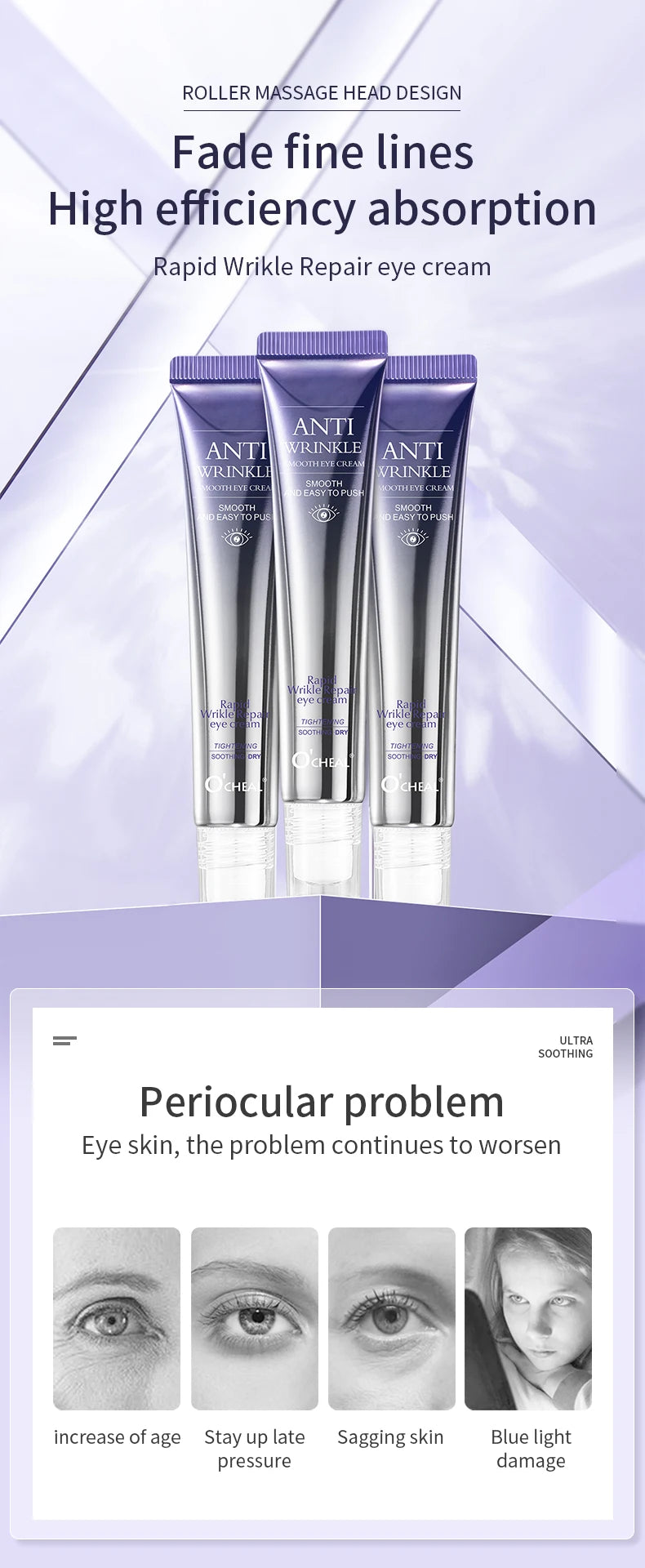 Crema de Ojos Ocheal Antiarrugas y Ojeras con Ácido Hialurónico