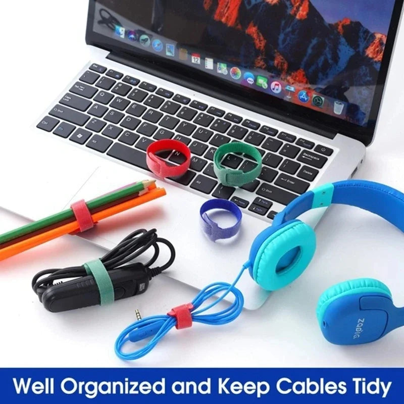 Tiras de Nylon Reutilizables para Cables 15×1 cm (Gancho y Bucle)