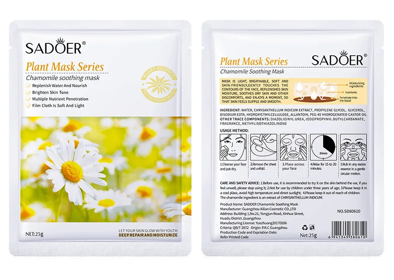 Pack 8 Mascarillas Faciales Coreanas Hidratantes y Reafirmantes