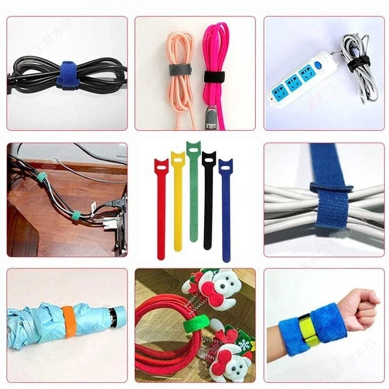 Tiras de Nylon Reutilizables para Cables 15×1 cm (Gancho y Bucle)