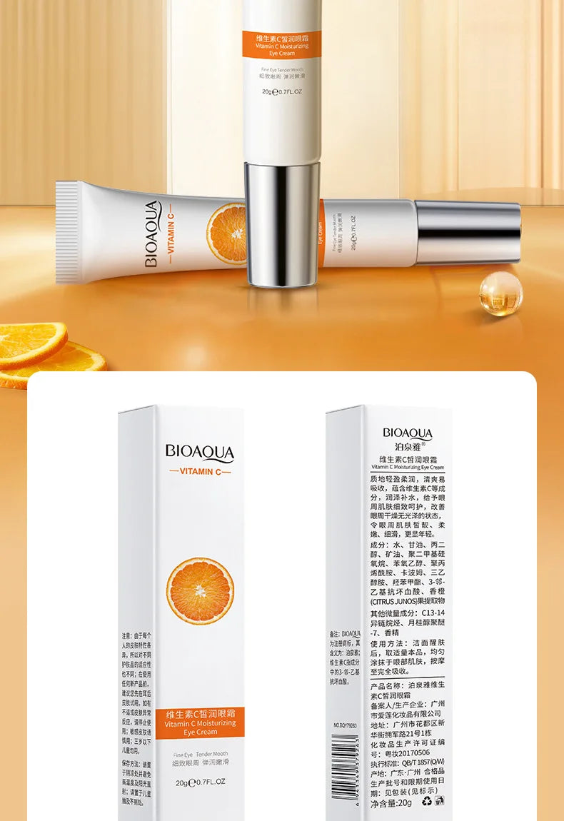 Crema Contorno de Ojos BIOAQUA con Vitamina C para Ojeras 20g