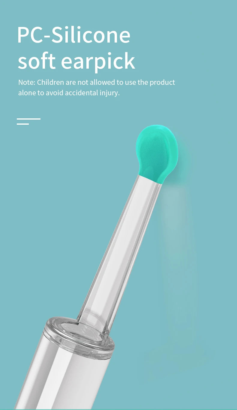 Limpiador de Oídos Inteligente 1296 P con Cámara y Wi-Fi – Earpick USB-C, 6 LED, Visualización en App