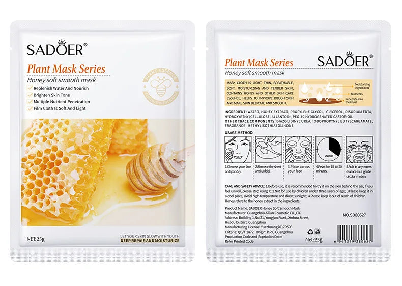 Pack 8 Mascarillas Faciales Coreanas Hidratantes y Reafirmantes