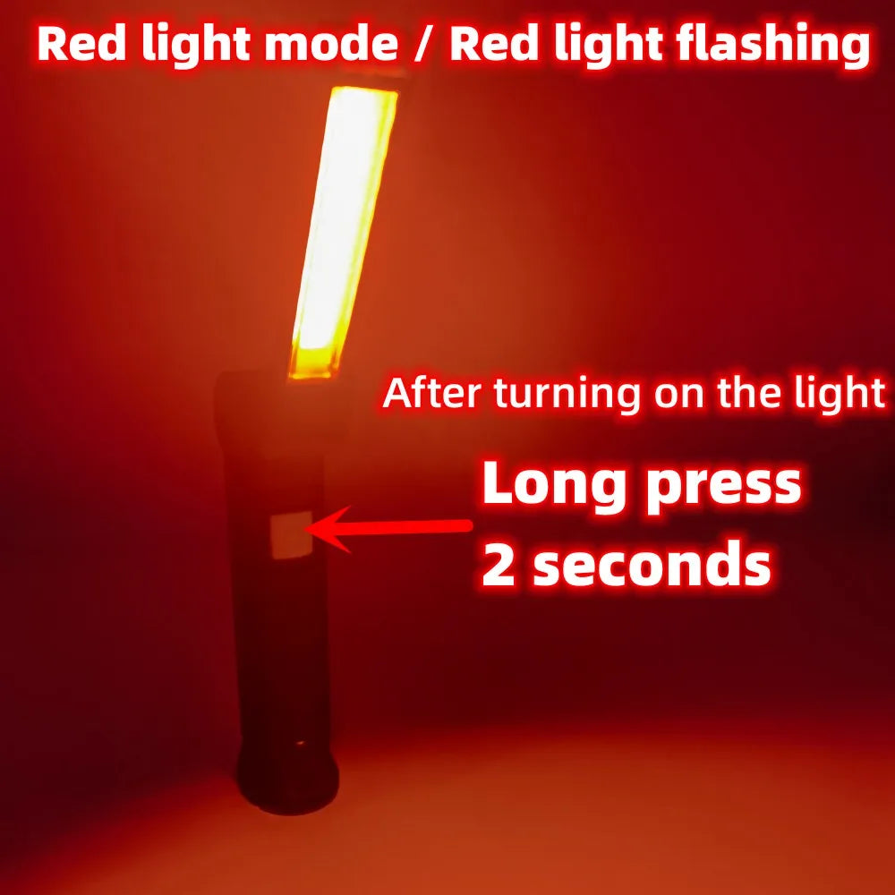 Linterna LED COB Portátil Recargable ESMARTER | Magnética 360° USB para Camping y Trabajo