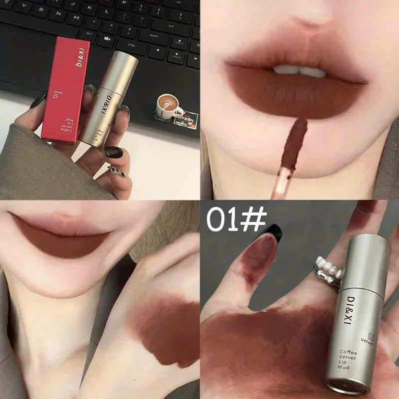 Lip Gloss Mate Waterproof Larga Duración Nude & Brown