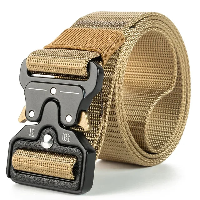 Cinturón Táctico de Nylon con Hebilla Plástica “Orejas Rojas” – Militar, Entrenamiento y Outdoor