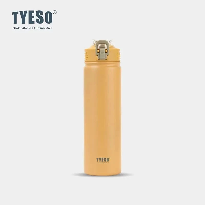 Botella Térmica Acero Inoxidable 304 (600/750 ml) con Pajita – Termo Deportivo de Doble Pared