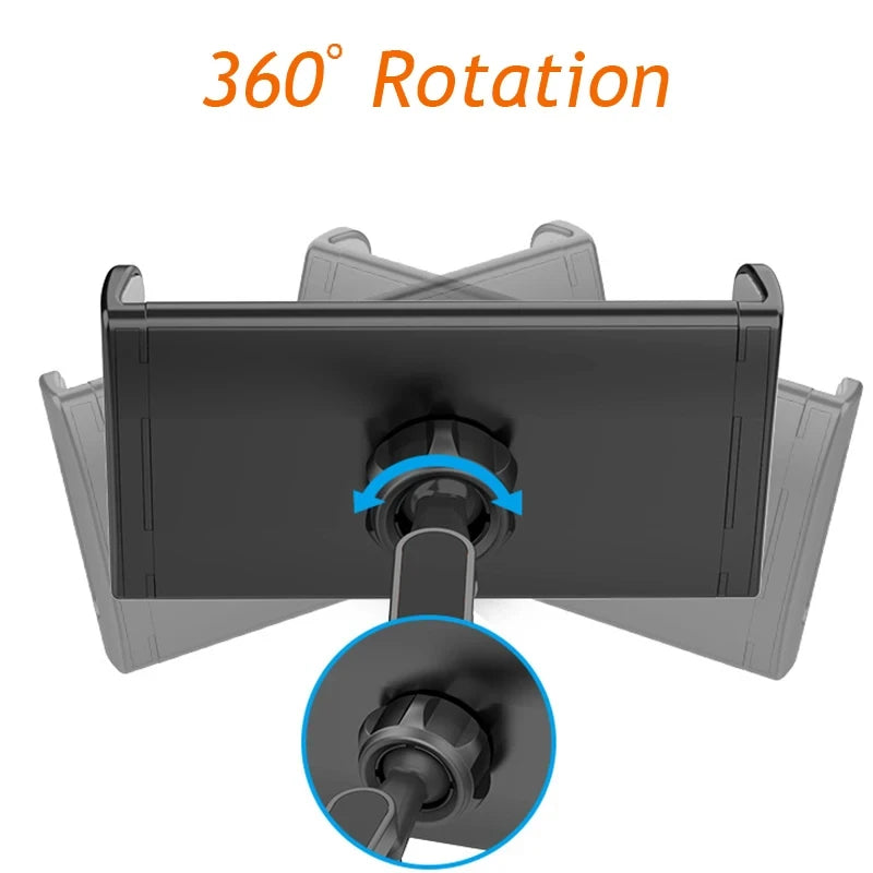 Soporte de Reposacabezas para Auto 360° Telescópico – Teléfono y Tablet 5″–12,9″