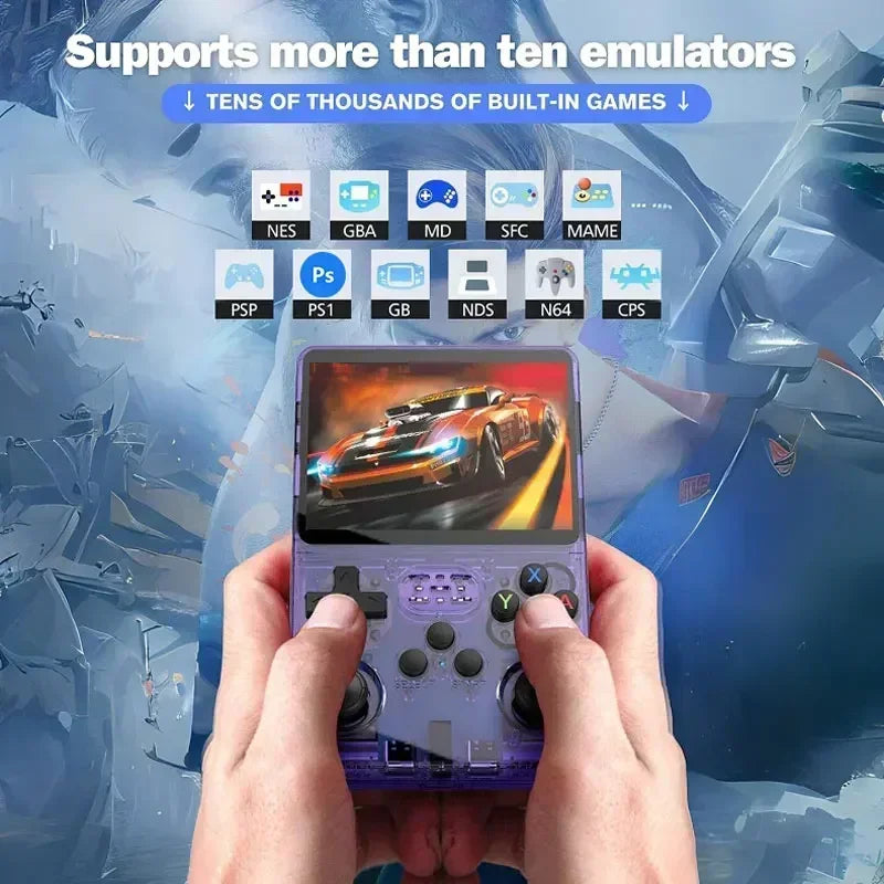 Consola Retro Portátil R36S 128GB | 3.5” IPS, 20 Emuladores, 15.000 Juegos, Batería 3200mAh
