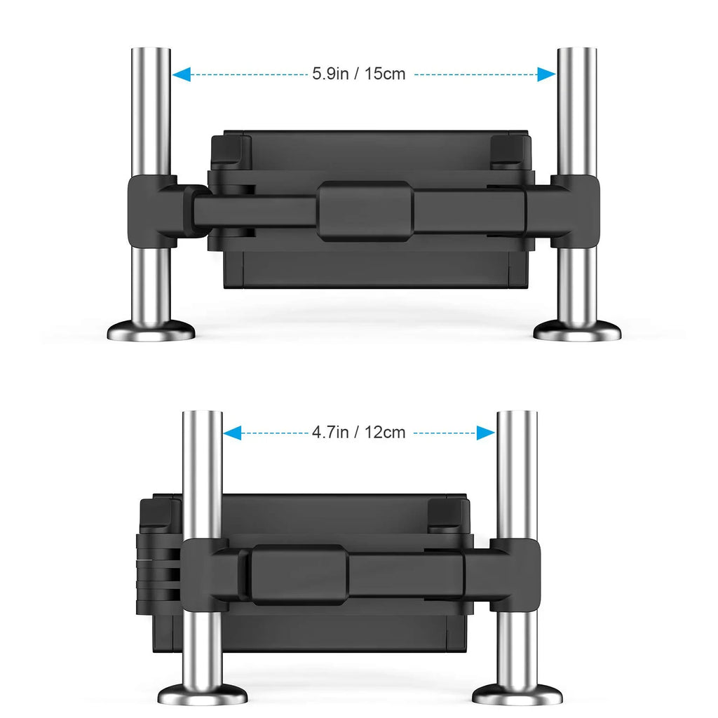 Soporte de Reposacabezas para Auto 360° Telescópico – Teléfono y Tablet 5″–12,9″