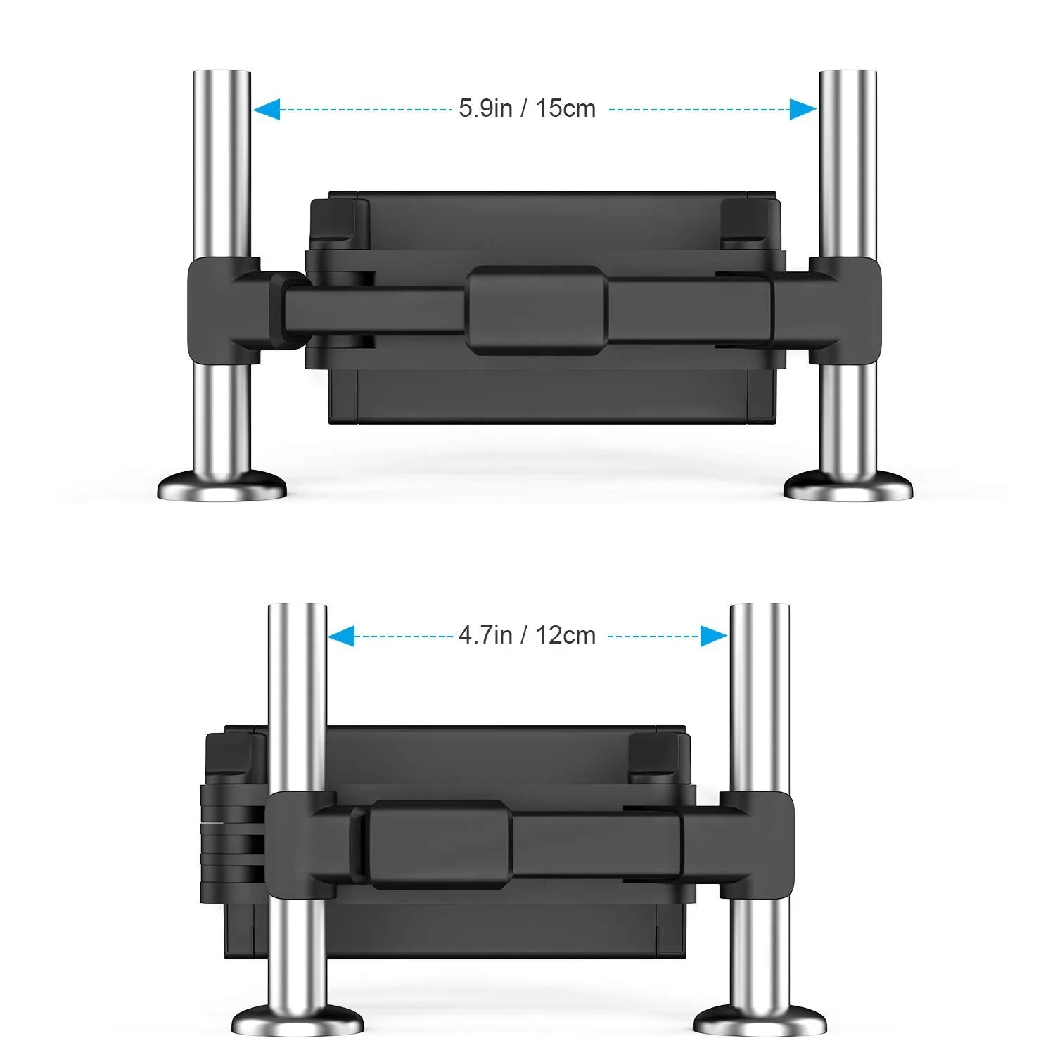 Soporte de Reposacabezas para Auto 360° Telescópico – Teléfono y Tablet 5″–12,9″