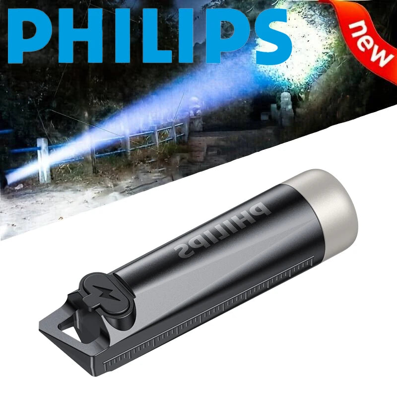 Philips Linterna LED Recargable Mini EDC SFL1121 | Llavero, Camping  500LM