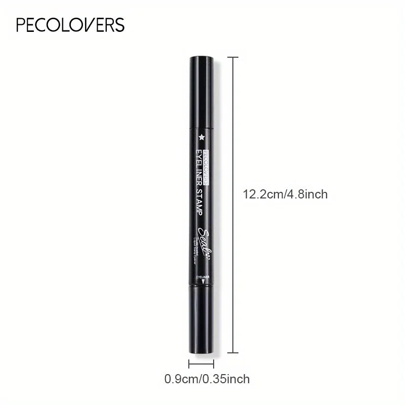 Delineador Plumón con Timbre Cat Eye Doble Punta a Prueba de Agua