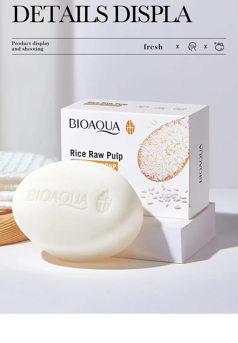 Jabón facial de arroz blanco BIOAQUA | Limpieza e hidratación