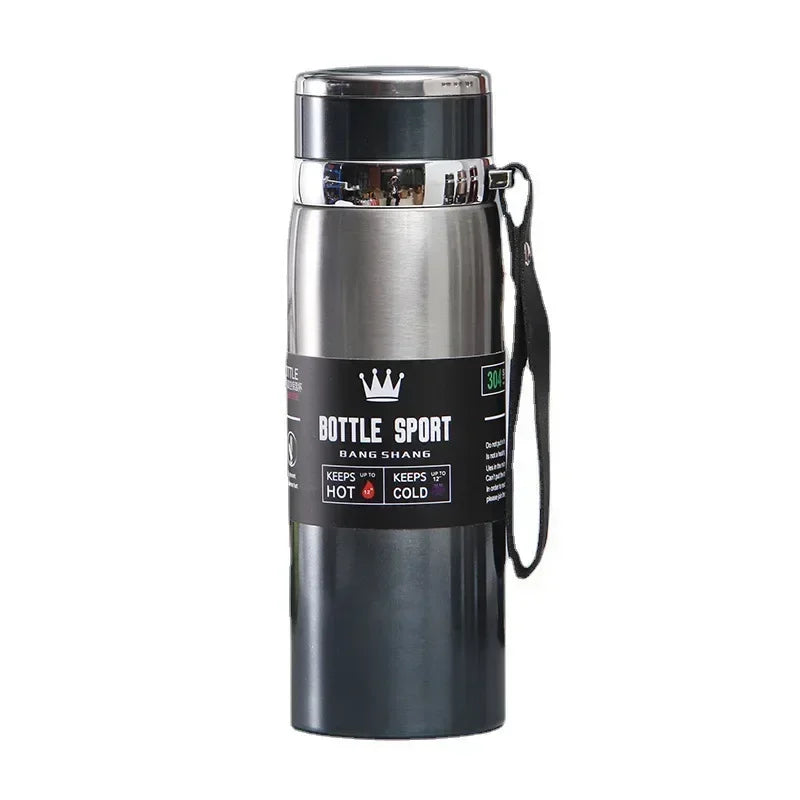 Botella Térmica 1 L de Acero Inoxidable – Termo para Agua, Té y Café (Libre de BPA)