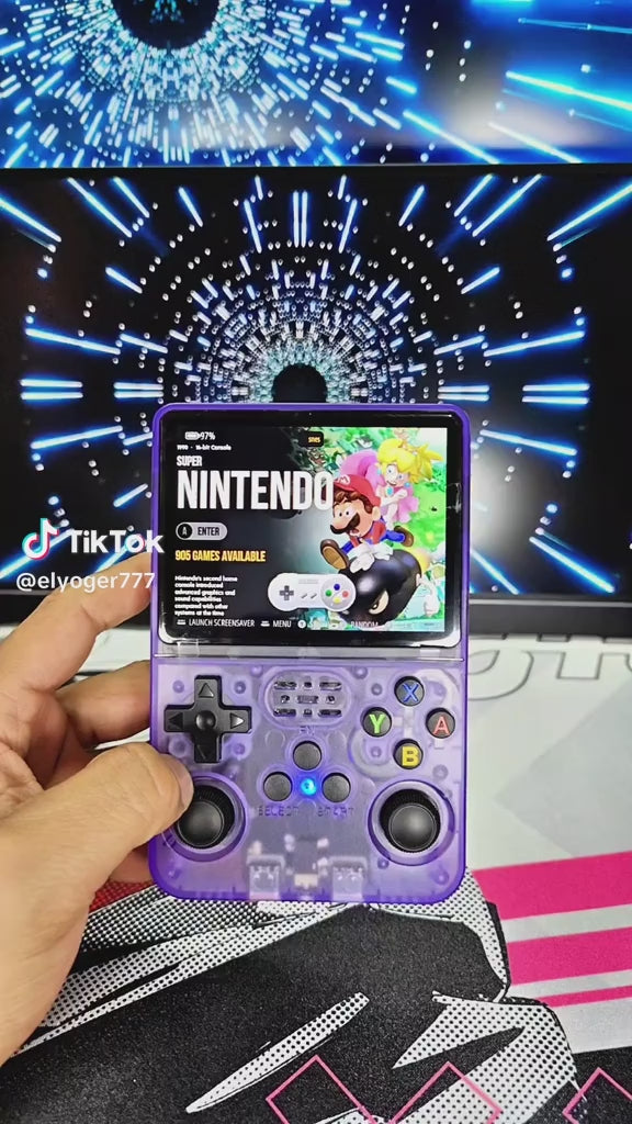 Consola Retro Portátil R36S 128GB | 3.5” IPS, 20 Emuladores, 15.000 Juegos, Batería 3200mAh