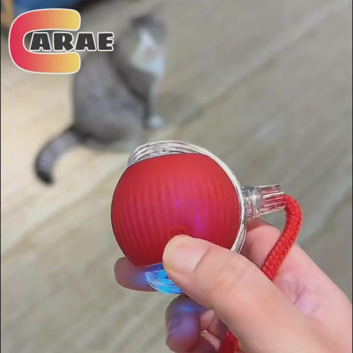 Pelota Interactiva Inteligente para Gatos | Juguete Automático Recargable con Cola y Sensores